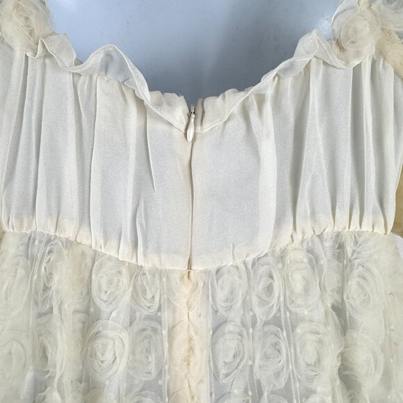 For‎ Love & Lemons Josey Bridal Gown Maxi Dress XS Puff Sleeve Rosebud DR-1812 - Picture 8 of 11